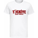 Efendioğlu Design Haydi Türkiye! Dünya Kupası 2026 Türkiye Taraftar Tişörtü Futbol Baskılı Tshirt - Beyaz - XL