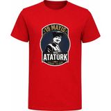 Efendioğlu Design Kısa Kollu Samsun Ilk Adım Yuvarlak Baskılı 19 Mayıs Atatürk Baskılı Pamuklu Çocuk T-Shirt - Kırmızı - 3 Yaş