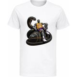 Efendioğlu Design Kobe Bryant 24 Black Mamba Basketbol Baskılı Erkek Siyah Tişört - 2XL - Beyaz