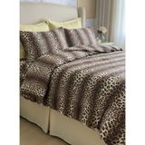Efendioğlu Türcan ÇİFT KİŞİLİK NEVRESİM TAKIMI LEOPAR DESENLİ YUMUŞAK DOKULU NEFES ALAN KUMAŞ ŞIK VE KONFORLU YATAK SETİ 200*220 - Vizon -Taş - 200 x 220 cm