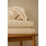 Efendioğlu Türcan Pudra Renk BANYO HAVLUSU Premium Yumuşak ve Hızlı Kuruyan 2'li SET - Krem - 70 x 140 cm