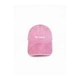 EFENDİŞAPKA Yazılı Pembe Nakışlı Unisex Vintage Tarz Eskitme Yıkamalı Şapka