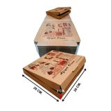EFEPA Kraft Karton Pide Pizza Kutusu 26x26x3,2 cm. 100 Adet