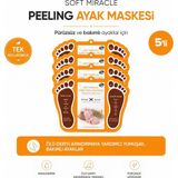 Efero 5 Adet Soft Miracle Foot Peeling - Ayak Soyucu Çorap Ölü Derileri Soyan Ayak Çorabı Peeling Maskesi