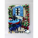 Efes Polyester Kabartmalı Magnet 5 X 6,5 Cm Dekoratif Hediyelik Buzdolabı Süsü (Kod:1652)