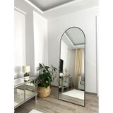 Effe 180x60 Cm Oval Model Eskitme Metal Çerçeveli Ayaklı Boy Aynası