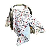 effe bébé Yeni doğan bebek için araba koltuk kılıfları -%100 nefes alabilen pamuktan üretilmiştir - Carseat Canopy bebek arabası kılıfı için kullanılabilir - Erkek ve kız çocuklar için (mavi köpekçe)