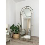 Effe Eskitme Metal Çerçeveli 180x70 Cm Pencere Model Oval Ayaklı Boy Aynası