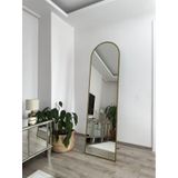 Effe Gold Metal Çerçeveli 180x50 Cm Oval Boy Aynası