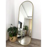 Effe Gold Metal Çerçeveli 180x60 Cm Elips Model Ayaklı Boy Aynası