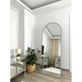 Effe Gri Metal Çerçeveli 180x70 Cm Oval Ayaklı Boy Aynası Gold