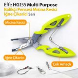 Effe Hg155 Multi Purpose Balıkçı Pensesi Misina Kesici İğne Çıkarıcı Sarı