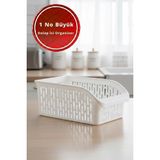 Effe Home 1 No Büyük Buzdolabı Raf Düzenleyicisi 29X20X13 cm - Beyaz