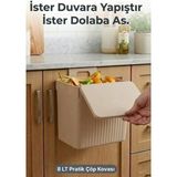 Effe Home Askılı ve Yapışkanlı Mutfak ve Banyo Için Pratik Çöp Kovası 8lt - 8 lt - Açık Kahve