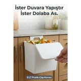 Effe Home Askılı ve Yapışkanlı Mutfak ve Banyo Için Pratik Çöp Kovası 8lt - 8 lt - Beyaz