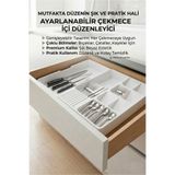 EFFE HOME Çekmece İçi Kaşıklık ve Bıçaklık Düzenleyici Organizer Ayarlanabilir Kayar Kızaklı