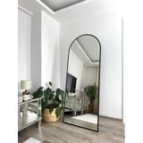 Effe Siyah Metal Çerçeveli 180x70 Ayaklı Boy Aynası