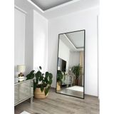 Effe Siyah Metal Çerçeveli 180x80 Cm Boy Aynası