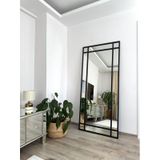 Effe Siyah Metal Çerçeveli 180x80 Cm Dekoratif Ayna 180x80siyah-b-dekor