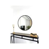 Effe Siyah Metal Çerçeveli 70 Cm Yuvarlak Ayna