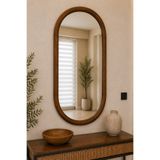 EFFE YAPI DEKOR DOĞAL AHŞAP ÇERÇEVELİ 108X67 CM ( CEVİZ ) DEKORATİF AYNA