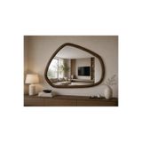 EFFE YAPI DEKOR DOĞAL AHŞAP ÇERÇEVELİ 110X80 CM ( CEVİZ ) DEKORATİF AYNA