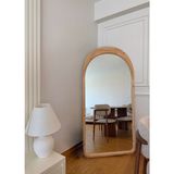 Effe Yapı Dekor EFFE YAPI DEKOR Doğal Ahşap Çerçeveli Oval Ayaklı Boy Aynası 180X80 cm Dekoratif Tasarım