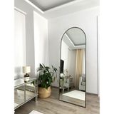 Effe Yapı Dekor Eskitme Metal Çerçeveli 180 x 60 cm Oval Ayaklı Boy Aynası