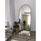 Effe Yapı Dekor Gold Metal Çerçeveli 180*70 cm Ayaklı Oval Boy Aynası