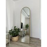 Effe Yapı Dekor Gold Metal Çerçeveli 180X50 cm Ayaklı Oval Boy Aynası