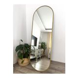 Effe Yapı Dekor Gold Metal Çerçeveli 180X60 cm Elips Model Ayaklı Boy Aynası