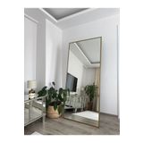Effe Yapı Dekor Gold Metal Çerçeveli 180X80 cm Ayaklı Boy Aynası