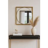 EFFE YAPI DEKOR Gold Metal Çerçeveli 50 Cm Dekoratif Ayna