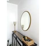 Effe Yapı Dekor Gold Metal Çerçeveli 60 cm Yuvarlak Ayna - Altın - 60 x 60 cm