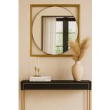 EFFE YAPI DEKOR Gold Metal Çerçeveli 70 Cm Dekoratif Ayna