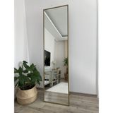 Effe Yapı Dekor Gold Metal Çerçeveli Dikdörtgen 180 x 50 cm Ayaklı Boy Aynası - Altın