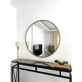 Effe Yapı Dekor Gold Metal Yuvarlak Ayna 80 cm - Sarı