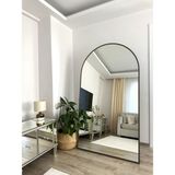 Effe Yapı Dekor Pirinç Eskitme Metal Çerçeveli 180x100 cm Oval Ayaklı Boy Aynası