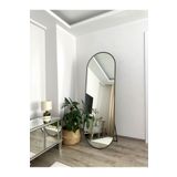 Effe Yapı Dekor Pirinç Eskitme Metal Çerçeveli 180X60 cm Elips Model Ayaklı Boy Aynası