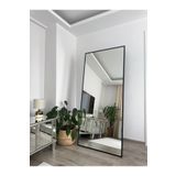 Effe Yapı Dekor Siyah Metal Çerçeveli 180X80 cm Ayaklı Boy Aynası