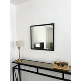 Effe Yapı Dekor Siyah Metal Çerçeveli 50X50 cm Kare Ayna