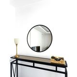 Effe Yapı Dekor Siyah Metal Çerçeveli 60 cm Yuvarlak Ayna - 60 x 60 cm