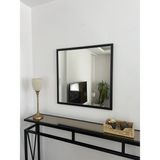 Effe Yapı Dekor Siyah Metal Çerçeveli 60 x 60 cm Kare Ayna