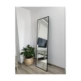 Effe Yapı Dekor Siyah Metal Çerçeveli Dikdörtgen Ayaklı Boy Aynası - 180 x 50 cm