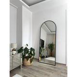 Effe Yapı Dekor Siyah Metal Çerçeveli Duvara Monte 180X70 cm Boy Aynası
