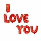 EffectPartyStore Folyo Balon Harf Seti I Love You Kirmizi Kırmızı