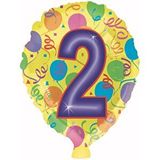 EffectPartyStore Folyo Balon Rakam 2 Balonlu 18'' Çok Renkli
