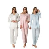 Effort Kadın Ekru Hamile Lohusa Pijama Takımı, M, EF4032EFR-19804IGP267950