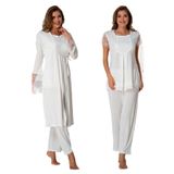 Effort Kadın Ekru Sabahlıklı Hamile Lohusa Pijama Takımı, S, EF2054EFFR-19804IGP266488