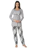 Effort Kadın Gri Hamile Lohusa Pijama Takımı, XL, EF8082EFR-19804IGP267593